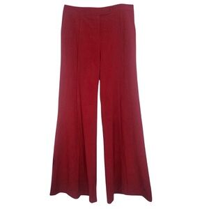 Moda International Red Paper Bag Wide-Leg Pants